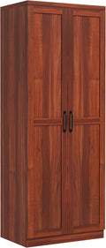 HOMCOM 63" 2-Door Kitchen Pantry, Freestanding Storage Cabinet with 5-Tier Shelving and 2 Adjustable Shelves for Dining Room, Tan