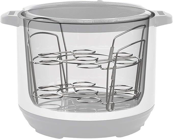 Instant Pot Official Stainless Steel Wire Egg Racks, Set of 2 – Ideal for 6-Quart & 8-Quart Cookers, Ideal for Hard or Soft-Boiled Eggs, Multi-Use Tray for Cooling, Decorating, and Serving