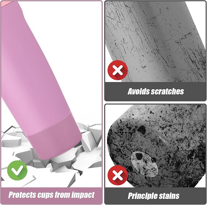 Mity rain 2PCS Protective Silicone Boots for Owala 30oz & 40oz FreeSip Sway Bottles & Tumblers - Accessories for owala, Enhances Stability & Prevents Scratches (Aubergine)