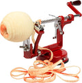 Apple Peeler and Corer - Durable Heavy Duty Chrome Cast Iron w Powerful Countertop Suction, Hand Crank for Fruits, Potatoes or Veggies, Picking Season- Thanksgiving Pie Dessert Baking, Holiday Gift