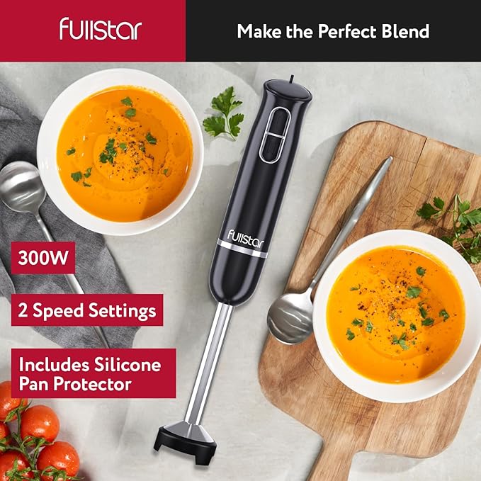 Immersion Blender Set, 300W Handheld Electric Hand Mixer, Smoothie Blender (300W, Black)