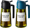 TrendPlain - Original 16oz/470ml Olive Oil Dispenser Bottle for Kitchen Gadgets and Air Fryer Accessories - Olive Oil Sprayer for Cooking w/Stickers - Black&Navy