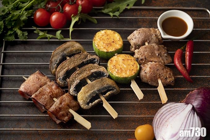Gmark Bamboo Paddle Skewers 9" 100pc/Bag, Kabob Skewers, BBQ Skewers for Outdoor Grilling GM1077