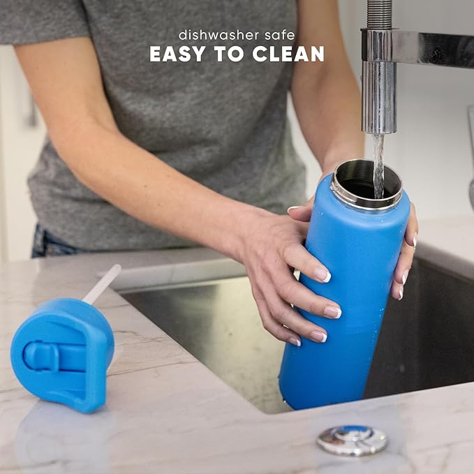 Simple Modern Water Bottle with Straw Lid | Vacuum Insulated Stainless Steel Metal Thermos | Reusable Leak Proof BPA-Free Flask for Sports Gym | Summit Collection | 30oz, Cream Checkmate