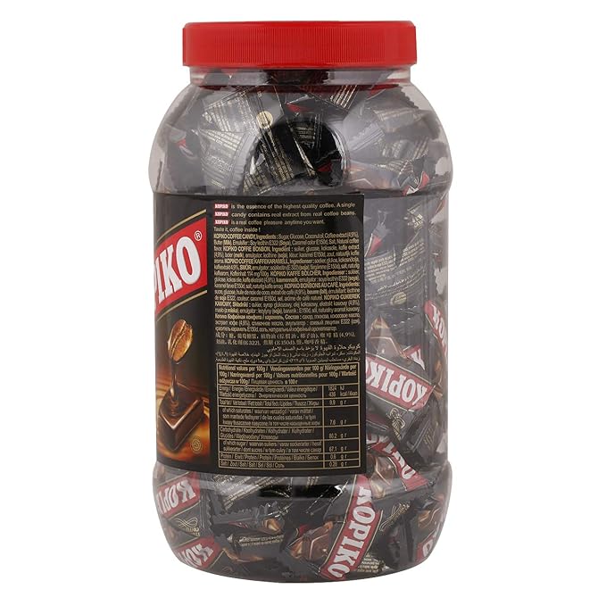 Kopiko Cappuccino Candy – Bold-Tasty Hard Candy from Indonesia with Real Coffee Extract – A Satisfying Boost for On-the-Go Energy (28.2oz Jar)
