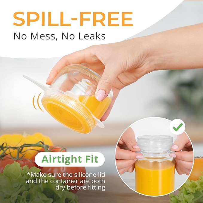 Orblue Silicone Stretch Lids 6-Pack Small for Fresh Food Storage - Seal in Flavors, Keep Food Fresh and Reduce Waste Multicolored
