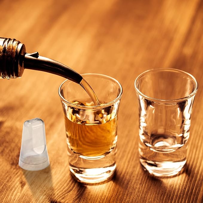 Chengu 100 Pieces Liquor Bottle Toppers for Liquor Pour Bottle Covers Universal Pour Dispenser Bar Dust Translucent Rubber Spout Covers for Home Kitchen Tools Supplies