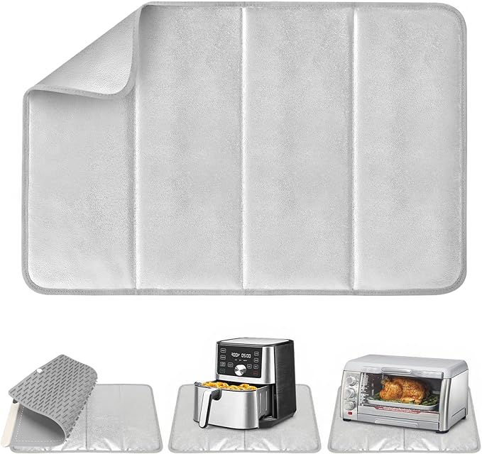 FYY Heat-resistant Mat for Food Warming Mats - 23×15.4 inch Tables Protected, Up to 50% Temperature Block, Foldable and Space-Saving, Waterproof, Oil-Resistant (Not Include Food Warming Mat)