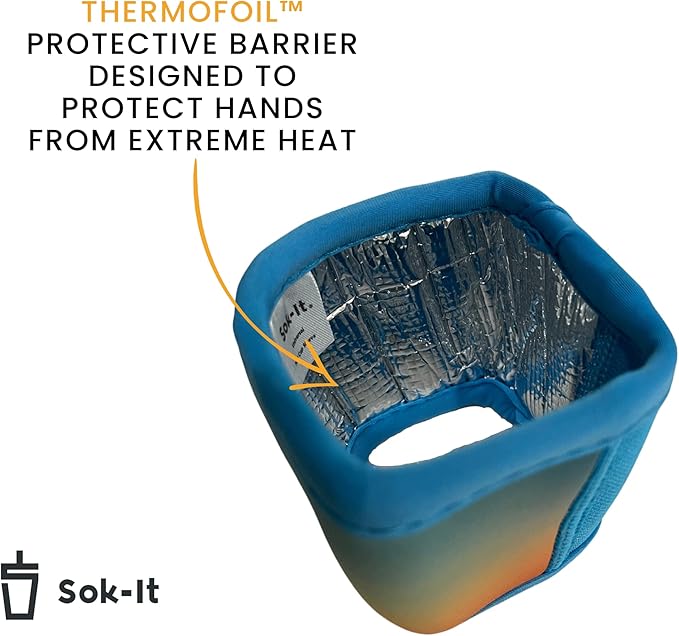 Sok It HotSok Coffee & Tea Reusable Insulated Neoprene Cup Sleeve (Cherry Picked)