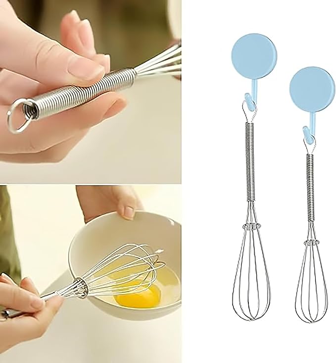 Chandler Whisks for Cooking | Pack of 3 | Small Set – Stainless Steel Whisk - Perfect for Blending, Beating, and Stirring - Heat Resistant, Anti-Rust Kitchen Whisk, Hand Mixer (Sizes 5’’, 7’’, 9’’)