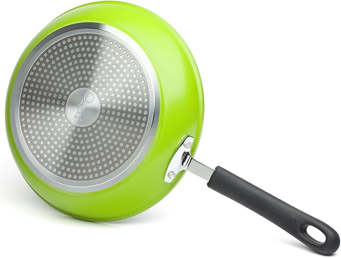 Green Earth Frying Pan 3-Piece Set by Ozeri (8", 10", 12") – 100% PTFE, PFC, APEO, GenX, NMP and NEP-Free German-Made Coating