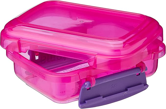 Sistema Lunch Collection Food Storage Containers, 6.7 oz./0.2 L, Pink/Green/Blue, 3 Count