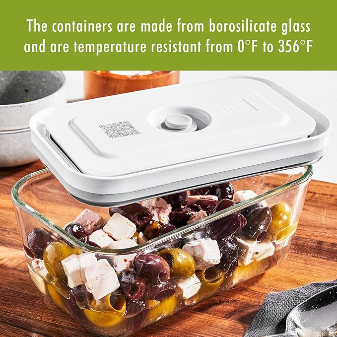 ZWILLING Fresh & Save Glass Airtight Food Storage Container, Meal Prep Container - Medium