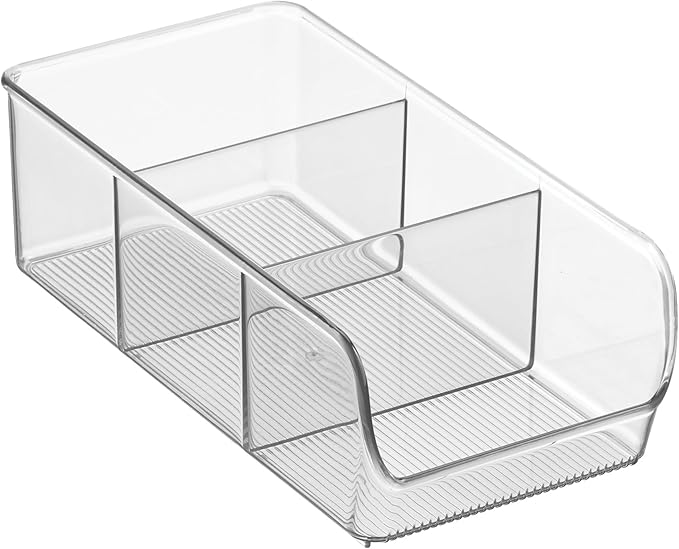 InterDesign Linus Kitchen, Pantry, Refrigerator, Freezer Storage Container, Clear