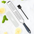 2-in-1 DESIGNED BY CHEFS Lemon Parmesan Cheese Zester and Food Shredder - Essential Grater Kitchen Tool Perfect Spiralizer for Citrus, Garlic, Vegetables, Fruits and More