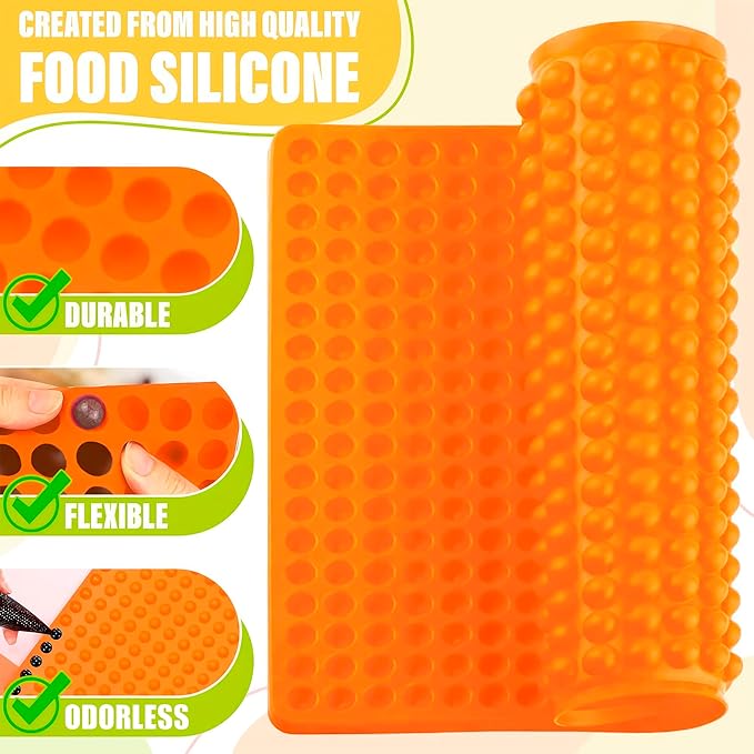 15.35" x 11" Dog Treat Silicone Mold with 468 cavities - Non-Stick Silicone Dog Treat Molds for Baking and Freezing - Durable and Flexible Yogurt Melt Mold for Ice, Marshmallows, Jelly and Candies