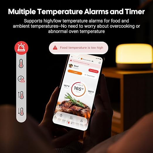 INKBIRD Wireless Dual Mode Multi-Sensor Meat Thermometer, WiFi 5G and Bluetooth 5.4 Connection, 2 Probes with 5 Sensors, CNAS-accredited Accuracy, for BBQ, Grill, Smoker, Oven, Kitchen