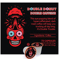 Double Donut Coffee High Caffeine Coffee Pods, Extra Strong Double Caffeine Dark Roast Coffee, Compatible with Keurig K Cups Brewers 72 Count