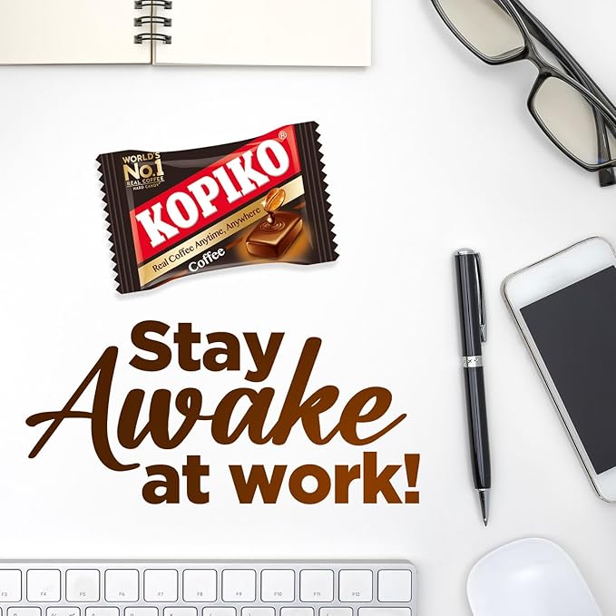 Kopiko Coffee Candy – Bold-Tasty Hard Candy from Indonesia with Real Coffee Extract – A Satisfying Boost for On-the-Go Energy (3-Pack 28.2oz Each)