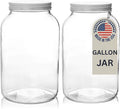 kitchentoolz Gallon Jar 1 Gallon Glass Jar with Lid – Wide Mouth Large Glass Jar for Fermenting, Pickling, Canning, Water Glassing Eggs, Kombucha, and Food Storage – BPA-Free, Made in USA (2-Pack)