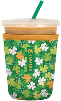 Sok It JavaSok Iced Coffee & Cold Soda Insulated Neoprene Cup Sleeve (Luck of the Shamrock, Small: 16-20oz)