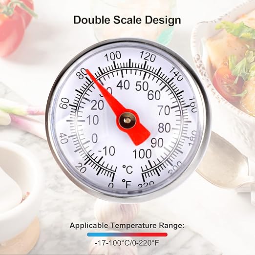 Meat Thermometer for Grilling, Food Thermometer for Cooking, Milk, Meat Thermometers for Grilling Cooking, Kitchen Instant Read Thermometer, Pocket Thermometers Food Temperature Probe
