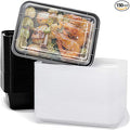 POPMISOLER 150 Pack Stackable Meal Prep Bowl Containers, 28oz Thick Food Storage Containers with Lids, Reusable Plastic,Disposable Bento Box,Stackable,Microwave/Freezer/Dishwasher Safe
