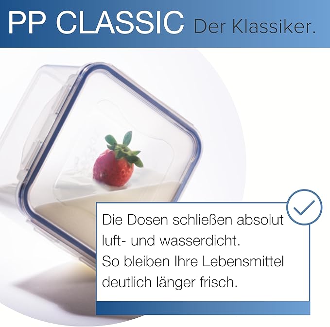 LOCK & LOCK Easy Essentials Food Storage lids/Airtight containers, BPA Free, Rectangle-37 oz-for Pasta, Clear