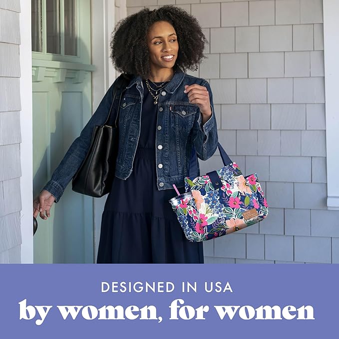 Fit & Fresh Lunch Bag For Women, Insulated Womens Lunch Bag For Work, Leakproof & Stain-Resistant Large Lunch Box For Women With Matching Tumbler, Snap Closure Westport Bag Floral