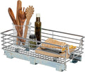 Household Essentials Glidez Chrome-Plated Steel 1-Tier Sliding Under Sink Cabinet Organizer, Chrome , 14.5"