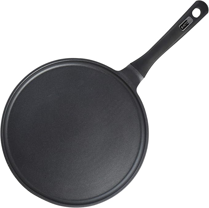 SKITCHN Crepe Pan - Nonstick Dosa Pan for Roti, Indian, Pancake Griddle - Induction Compatible, Tortilla Comal - 11IN