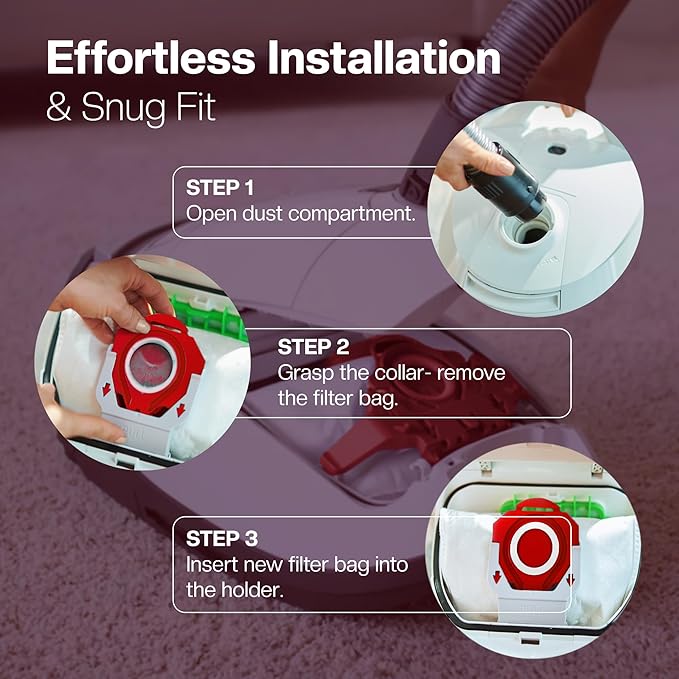 16 Vacuum Bags [Replaces Miele FJM] – Compatible with Miele [Complete C1, Compact C1 & C2 Series] – incl. 4 Motor & Exhaust Filters – [S6000, S4000, S700, S500, S300] – Replaces 9917710 & 10224410