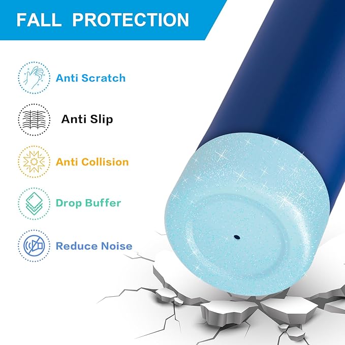 2PCS Glitter Silicone Boot for Owala Water Bottle, Anti-Slip Protective Sleeve for Owala Twist,FreeSip and Flip Stainless Steel Water Bottle, BPA-Free, Dishwasher Safe, Accessories