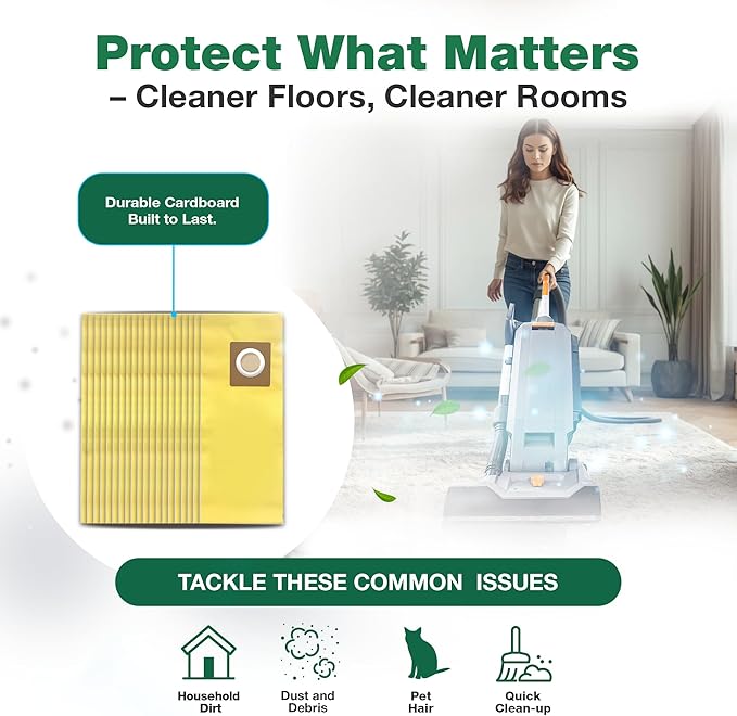 20 Replacements for Hoover HushTone Canister Vacuums Bags Part # AH10243, Fits Models: CH54013, CH54015, CH54113 & CH54115 (20 PACK) - by Think Crucial