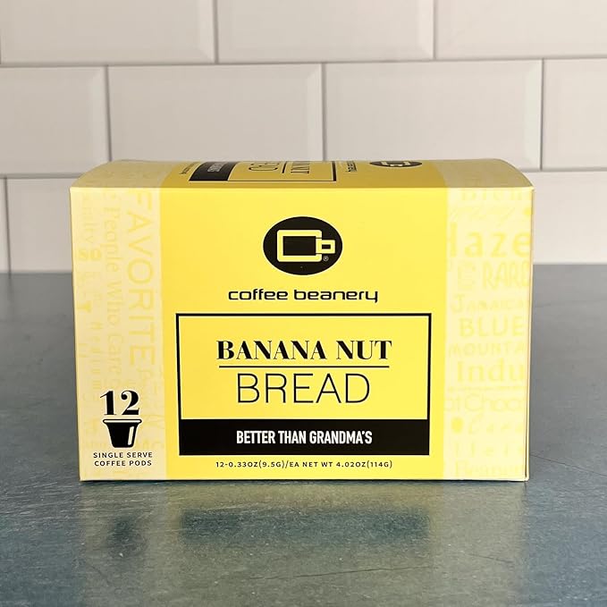 Banana Nut Bread Coffee Pods by Coffee Beanery | 12ct Medium Roast Arbica Coffee