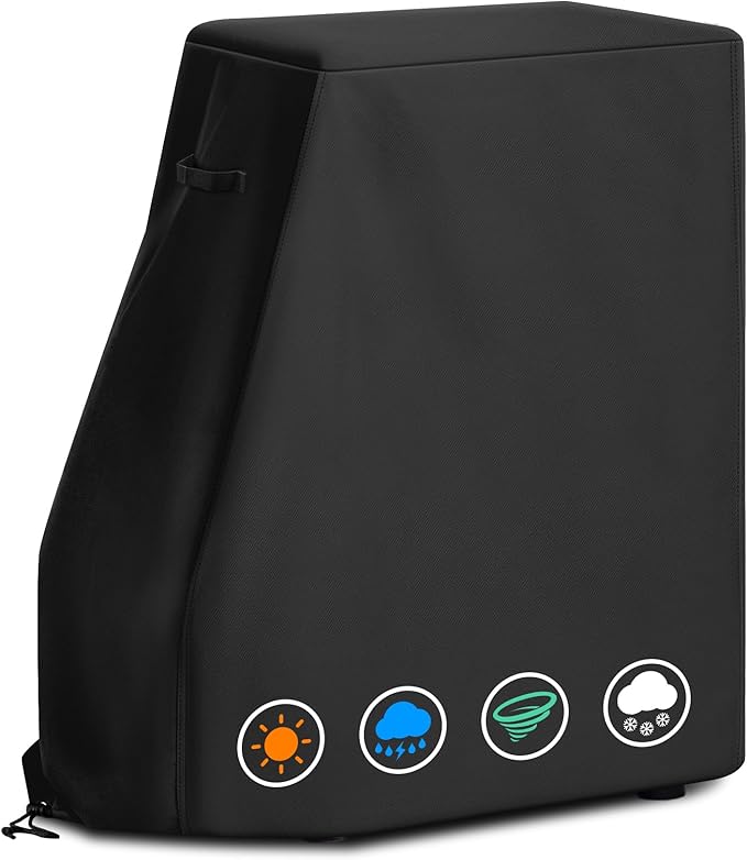 Heavy Duty Grill Cover Fits for Bradley Smoker 990025 Waterproof Electric Smoker for 4-Rack Digital Smoker, Water Resistant, Weather Resistant, 600D Polyester Cover