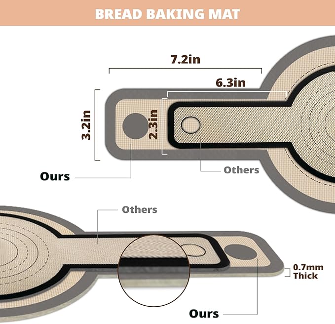 Silicone Bread Sling for Dutch Oven, 2 PCS Non-Stick & Easy Clean Reusable Silicone Bread Baking Mats with Long Handles, Easy to Transfer Sourdough Bread