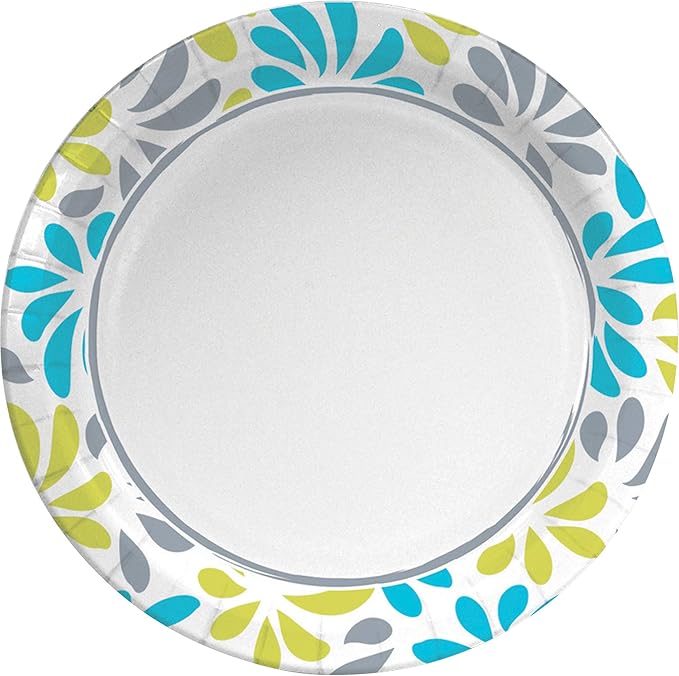 Genuine Joe Printed Paper Plates, 9" (Pack of 125)