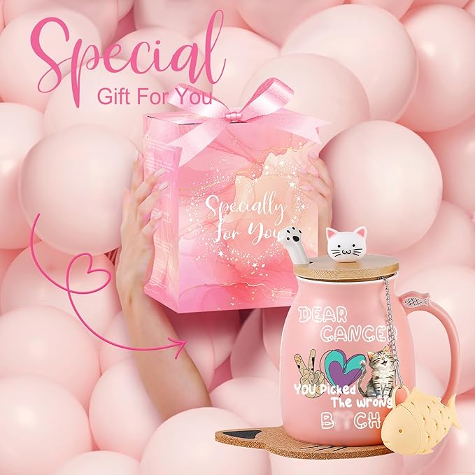 Gifts for People with Cancer Funny Mug Care Gift For Woman Get Well Gift for Women After Surgery Breast Cancers Gifts for Woman Thinking of You Presents for Womens Feel Better Present