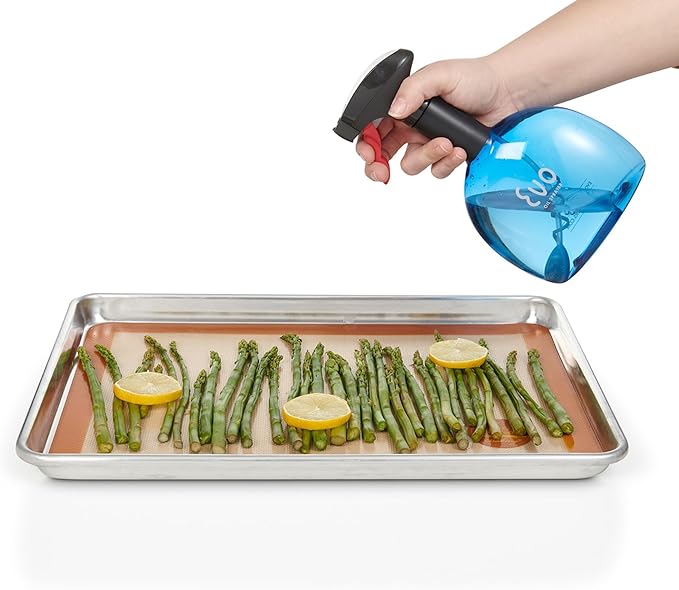 Evo Original Oil Sprayer, Non-Aerosol for Olive Oil, Cooking Oils, and Vinegars, Blue, 24-Ounce Capacity
