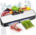 Food Saver Vacuum Sealer Machine-100 Times Consecutive Works | 5mm Sealing Wire | 5 Food Modes | Compact Design Dry&Moist Multi-Functional Storage with 10 Vacuum Seal Bags