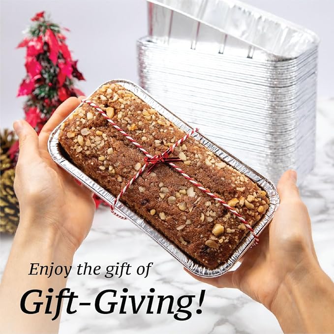 Spare Essentials (65 Pack) 2Lb Foil Bread Pans for Baking, Disposable Bread Pans - Perfect for Baking Banana Bread, Cakes & Meatloaf - 2 Pound Aluminum Pans for Food Serving - 8.5" X 4.5" X 2.5"