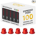 Grano Milano - Aluminum Coffee Pods Compatible with Nespresso®* Original Line Machines (Decaffeinato., 100 Pods)