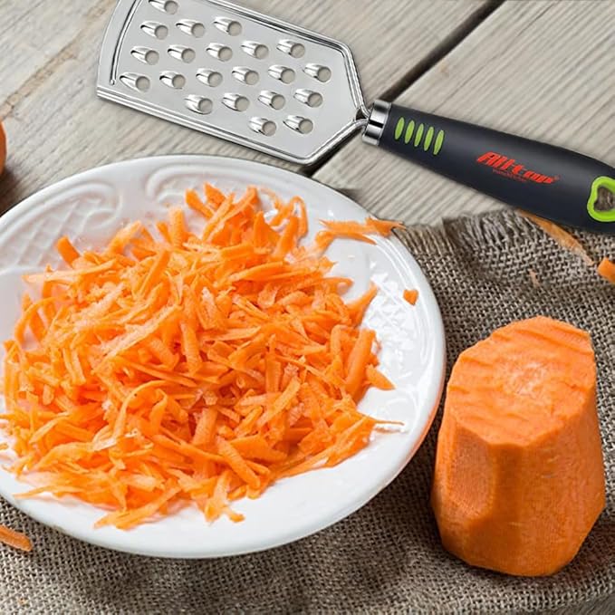 ALLTOP Food Graters for Cheese,Nutmeg,Potato,Ginger and Garlic,Cirtrus,Hand-held Stainless Steel Zester for Kitchen - Pro Multi-purpose Gadgets,Set of 3 Grinders