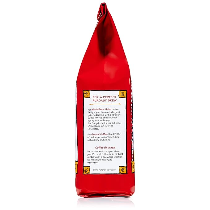 Puroast Low Acid Coffee Flavored Coffee | Bourbon Pecan Torte Ground | Medium Roast | High Antioxidants & High pH |No Bitter Aftertaste | Reduced Heartburn & GERD | Suitable for Cold Brew - 12 oz