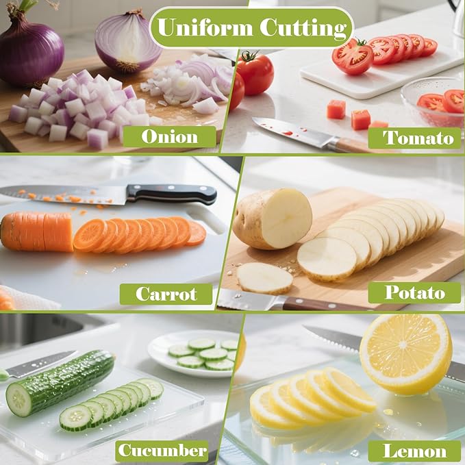 FANTEXY Onion Holder for Slicing - Onion Slicer and Meat Tenderizer Extra Large 16-Prong Stainless Steel, Vegetable Chopper for Potatoes, Tomatoes Slicer Assistant Tool for Lemons,Avocados,Carrot