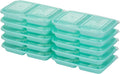 GoodCook 2-Compartment Food Storage Container Set with Snap-Shut Lids, Reusable Divided Snack Containers with Lids, Set of 10, Blue