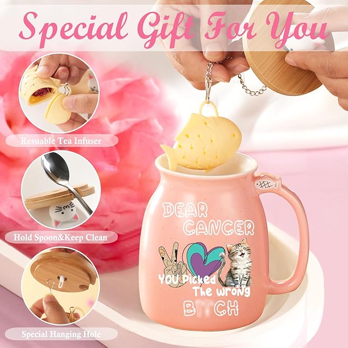 Gifts for People with Cancer Funny Mug Care Gift For Woman Get Well Gift for Women After Surgery Breast Cancers Gifts for Woman Thinking of You Presents for Womens Feel Better Present