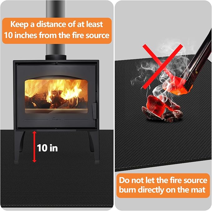 76x48in Under Grill Mats for Outdoor Grill,Waterproof,Oilproof and Fireproof Fire Pit Mat,BBQ Matt for Under Grill,Indoor Fireplace Mat，BBQ Protector for Decks and Patios