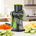 Multi-functional hand-cranked vegetable slicer, drum slicing and shredding vegetable slicer, cheese slicing and shredding kitchen small tools, 3 replaceable blades